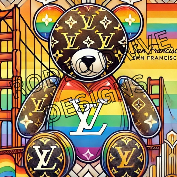 Louis Vuitton City Bear Series - San Francisco Print (18x24) Rodeo Drive Designs - Picture 2 of 2